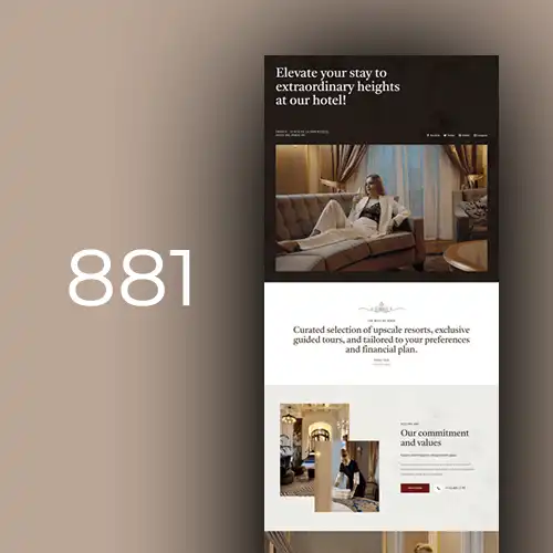 Hotel 15 website design - shopsfile.com